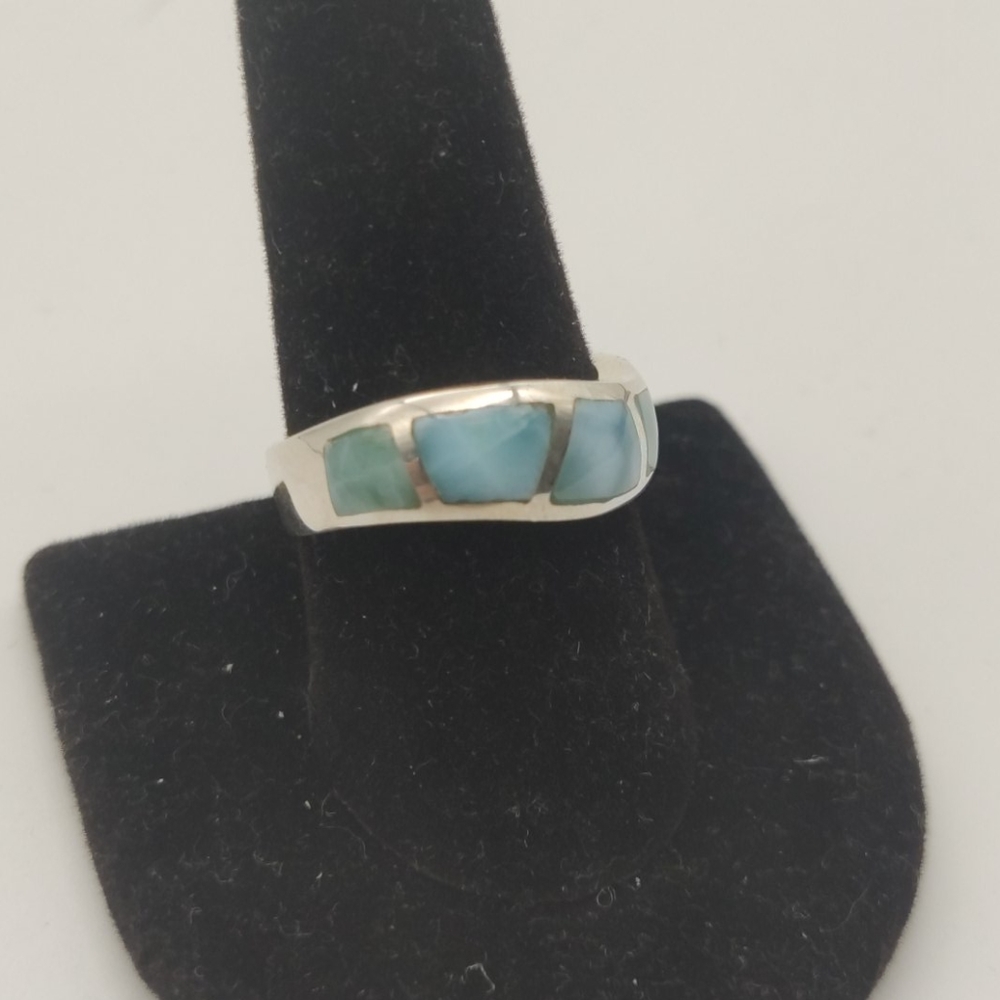 Larimar Silver Ring - image 2